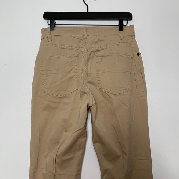 Medium Tall LL Bean women's tan khaki high rise classic fit straight leg pants 8 - Picture 5 of 8